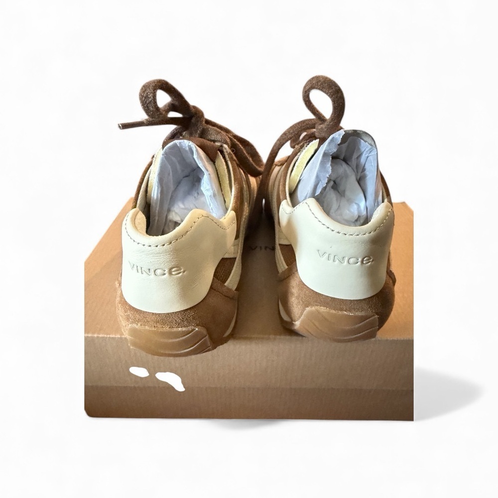 Vince Oasis Lace Up Sneakers in Elmwood/Milk - Picture 4 of 4